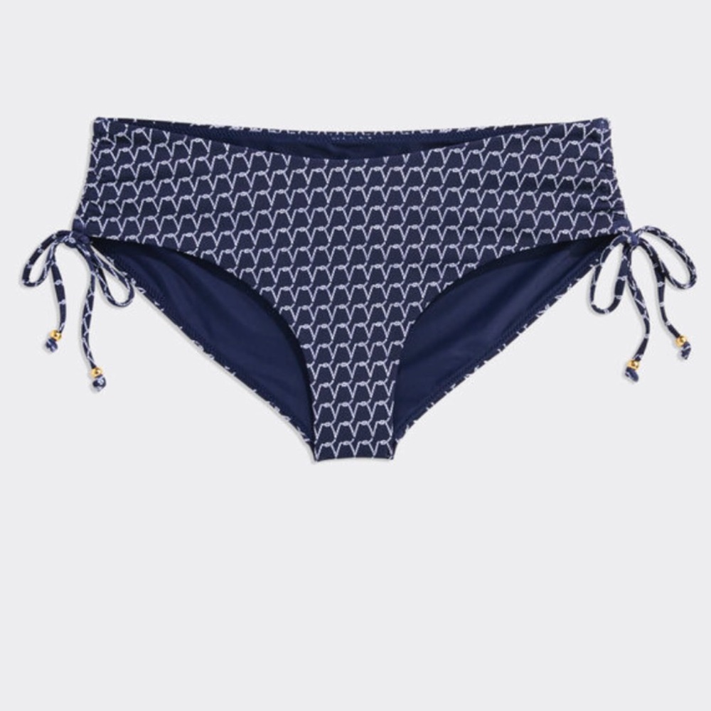 NEW vineyard vines swim drawstring boyshort bikini bottom size XS